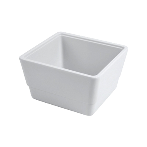 White Melamine Square Bowl - Click Image to Close